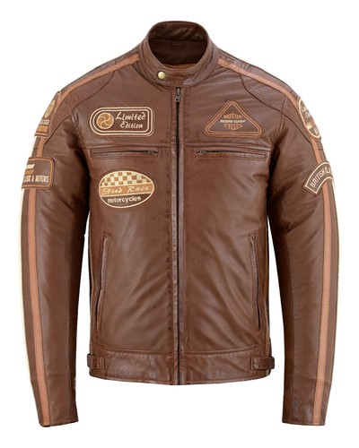 Giacca pelle moto - , british